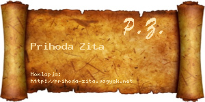 Prihoda Zita névjegykártya